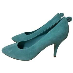 Salvatore Ferragamo Judy Suede Pumps - Women's Size 10 - Blue